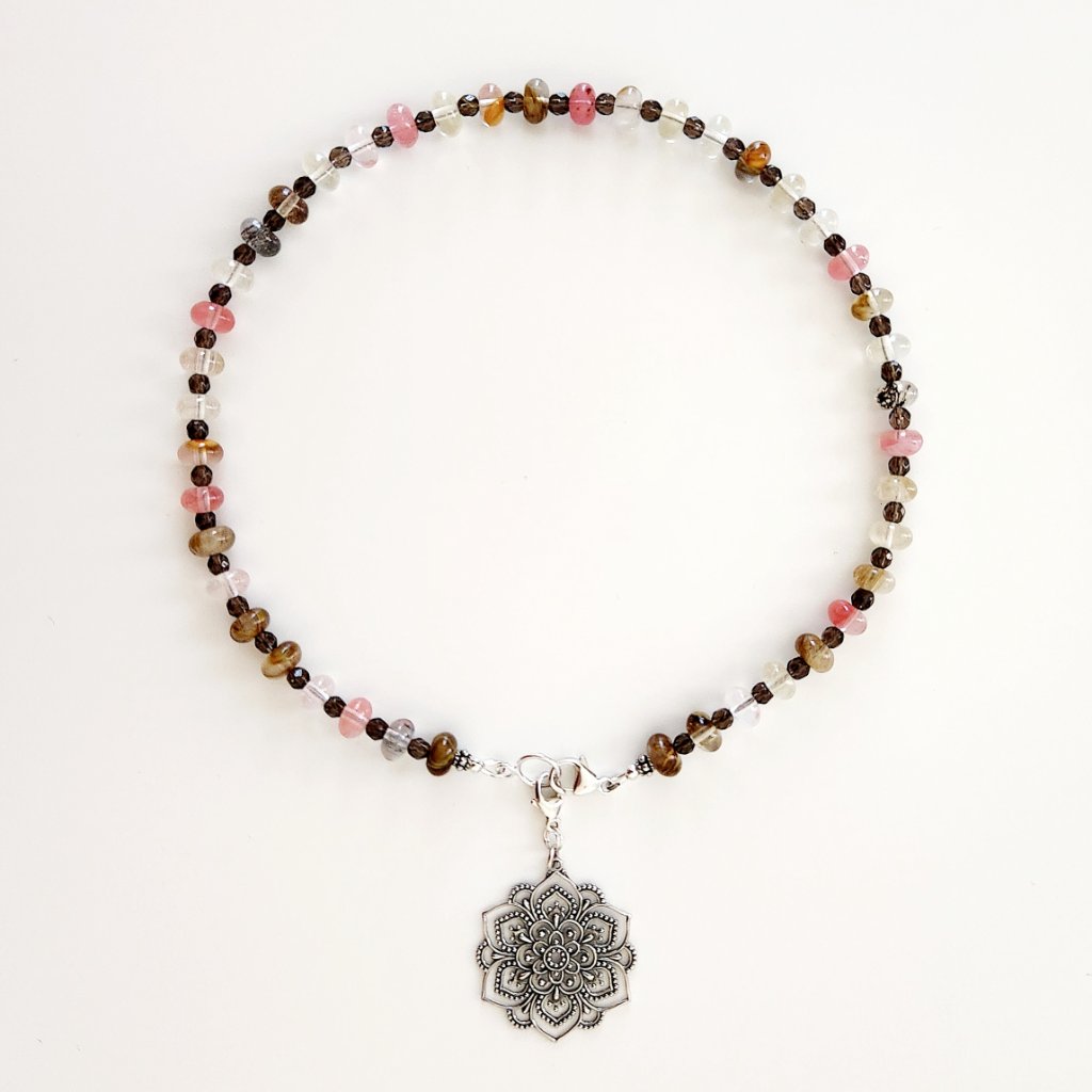 Necklace Cherry And Fire Quartz Custom Made One Of A Kind 138$